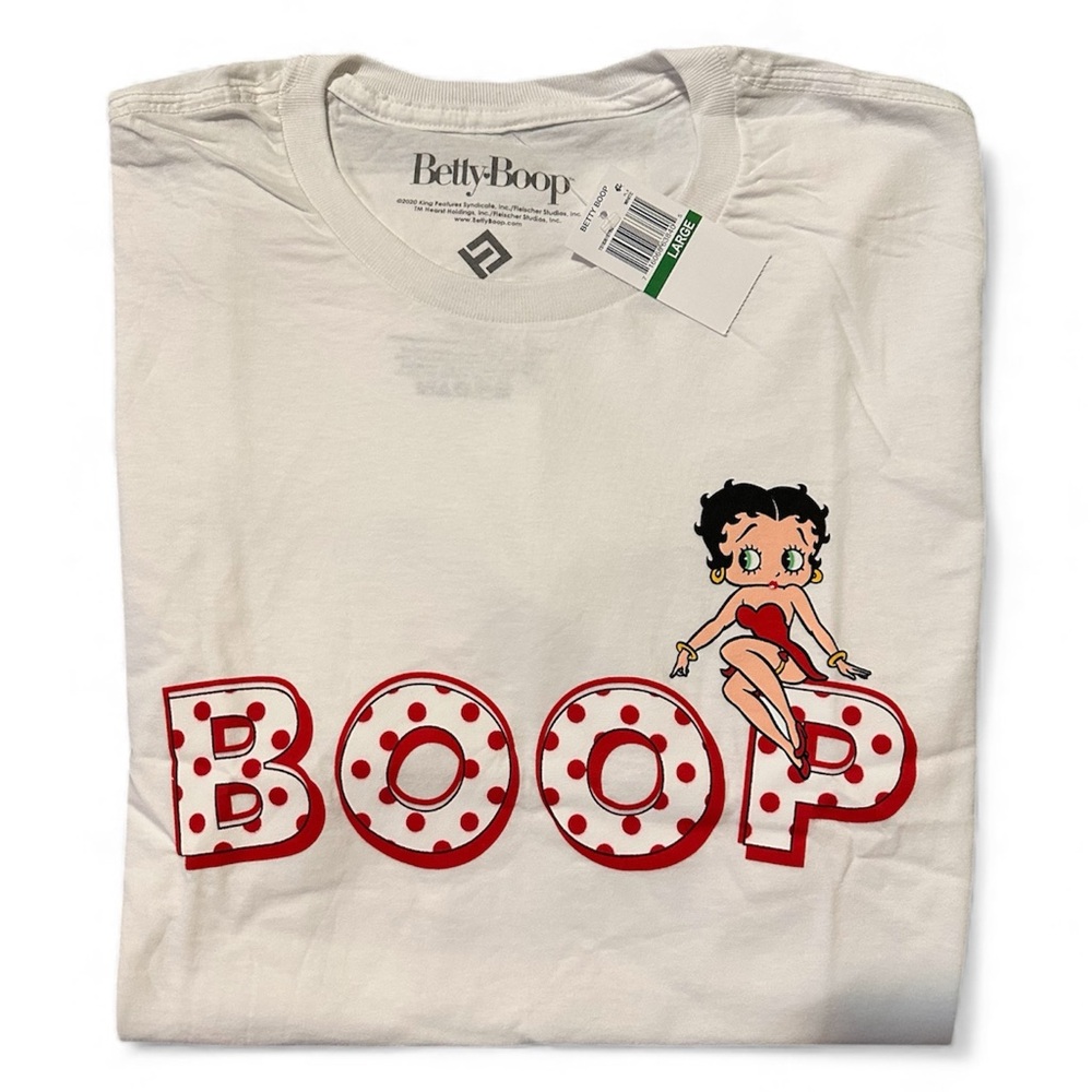 Betty Boop Classic White Graphic Tee Womens Large NWT